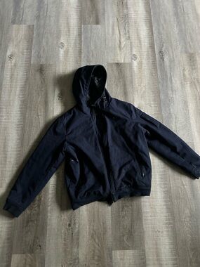 Tommy Hilfiger Hooded Windbreaker Jacket - Navy Blue
